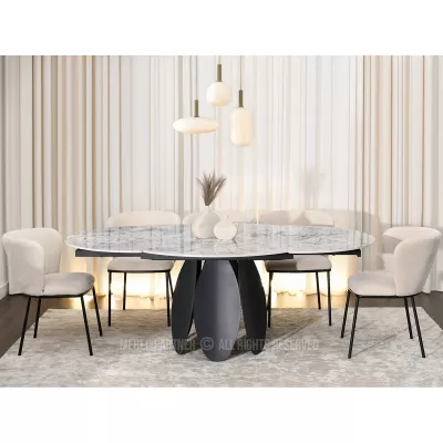 Designer-Esstisch BAWER – grau/schwarz