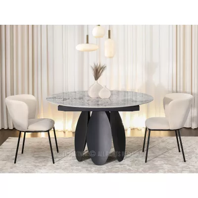Designer-Esstisch BAWER – grau/schwarz