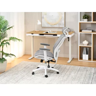 DELMY Bürostuhl - grau/weiß