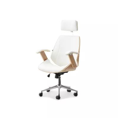 EVALISA Bürostuhl – Eiche / Creme / Chrom