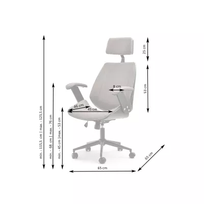 EVALISA Bürostuhl – Eiche / Creme / Chrom