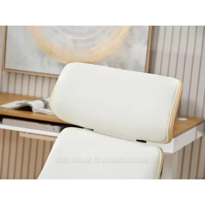 Bürostuhl BLANDINA – Creme/Eiche/Chrom
