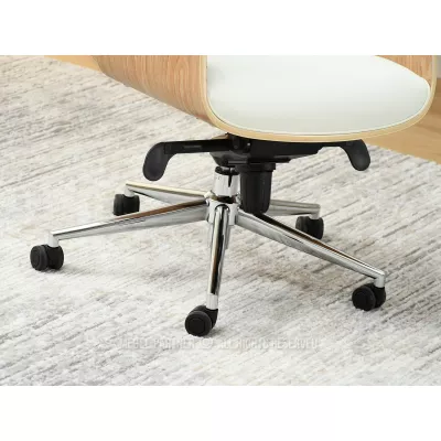 Bürostuhl BLANDINA – Creme/Eiche/Chrom
