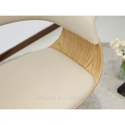 Drehstuhl DARLYN – beige/eiche