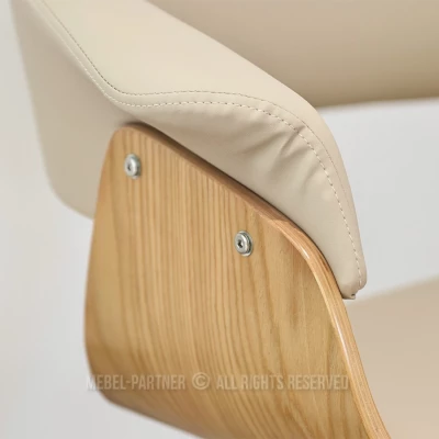 Drehstuhl DARLYN – beige/eiche