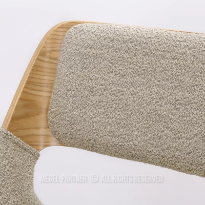 Drehbarer Barhocker ZULFA – Eiche/Beige