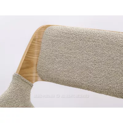 Drehbarer Barhocker ZULFA – Eiche/Beige