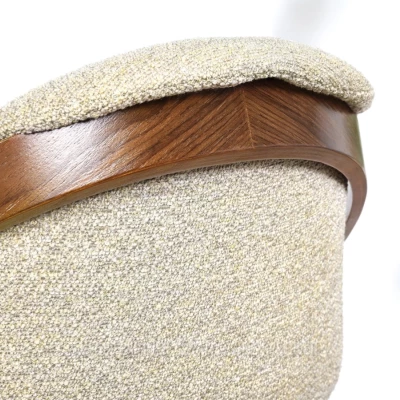 Designer-Barstuhl HODA – Walnuss/Beige