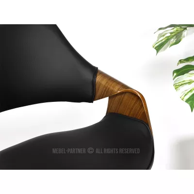 Barhocker NENET – schwarz/nussbaum