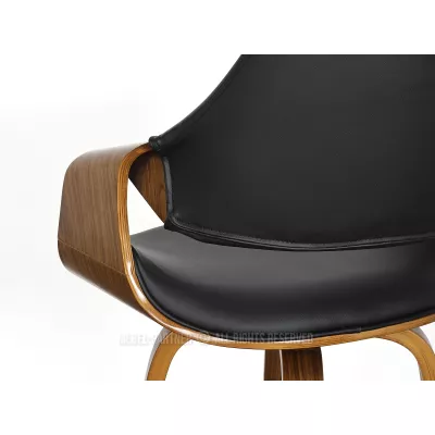 Barhocker NENET – schwarz/nussbaum