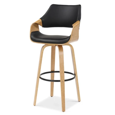 Design-Barstuhl NENET – Eiche/Schwarz