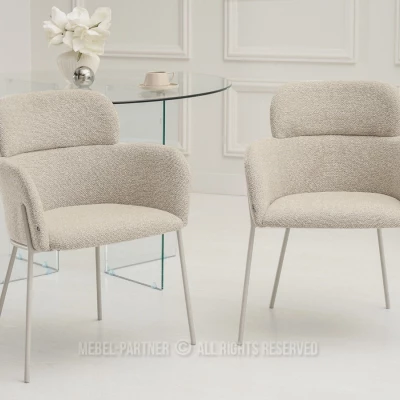 ELIZARA Polsteres Esszimmerstuhl - beige