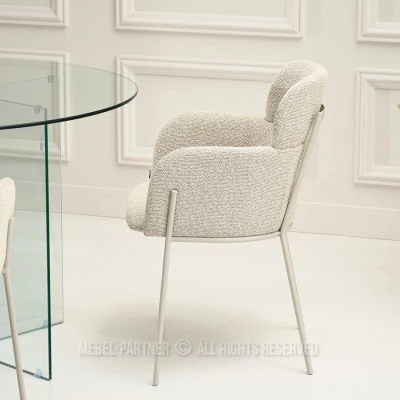 ELIZARA Polsteres Esszimmerstuhl - beige