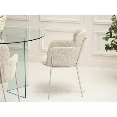 ELIZARA Polsteres Esszimmerstuhl - beige