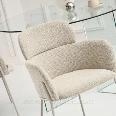 ELIZARA Polsteres Esszimmerstuhl - beige