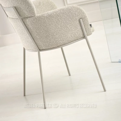 ELIZARA Polsteres Esszimmerstuhl - beige