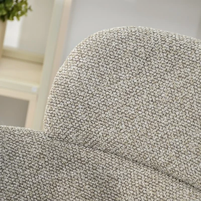 ELIZARA Polsteres Esszimmerstuhl - Dunkelbeige/Schwarz