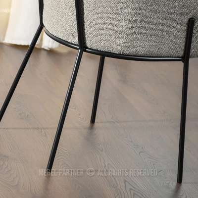 ELIZARA Polsteres Esszimmerstuhl - Dunkelbeige/Schwarz