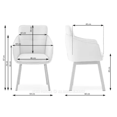 Eleganter Esszimmerstuhl VIVIENNE – Schwarz/Walnuss