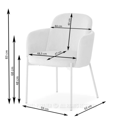 ISRA Polsterstuhl – Creme/Grau