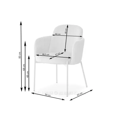 ISRA Polsterstuhl – Creme/Grau