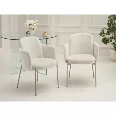ISRA Polsterstuhl – Creme/Grau
