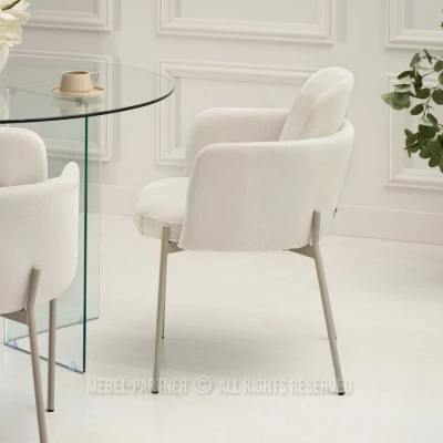 ISRA Polsterstuhl – Creme/Grau