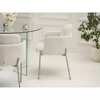 ISRA Polsterstuhl – Creme/Grau