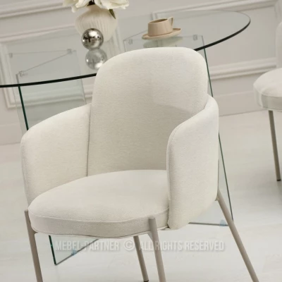 ISRA Polsterstuhl – Creme/Grau