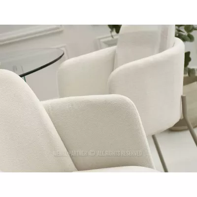 ISRA Polsterstuhl – Creme/Grau