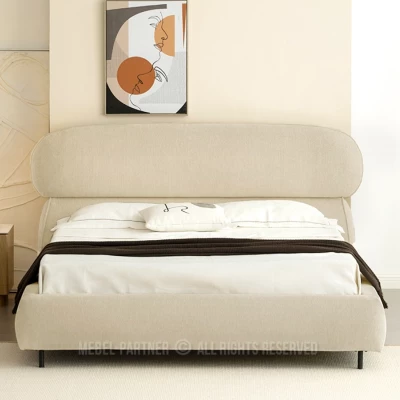Designer-Doppelbett 160x200 ILDIKA - beige