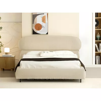 Designer-Doppelbett 160x200 ILDIKA - beige