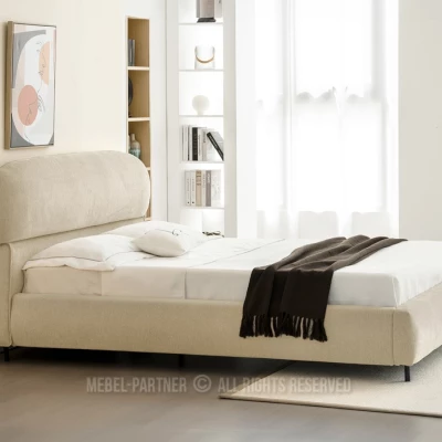 Designer-Doppelbett 160x200 ILDIKA - beige