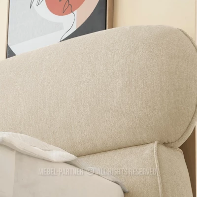 Designer-Doppelbett 160x200 ILDIKA - beige