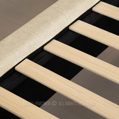 Designer-Doppelbett 160x200 ILDIKA - beige