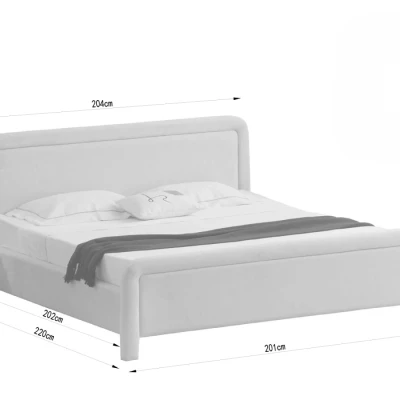 Polsterbett 180x200 JAKUBA - Creme