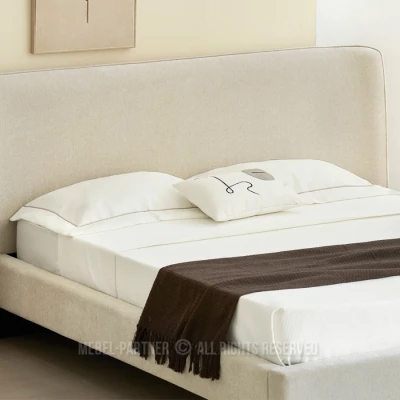 Gepolstertes Doppelbett 160x200 JANINE - beige