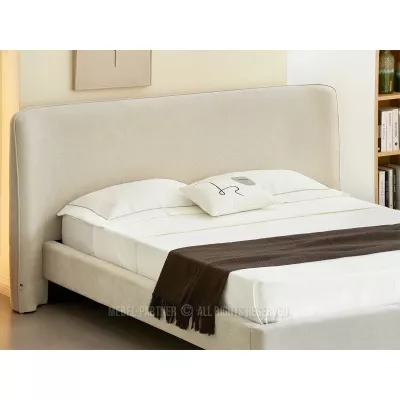 Gepolstertes Doppelbett 160x200 JANINE - beige