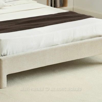 Gepolstertes Doppelbett 160x200 JANINE - beige