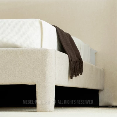 Gepolstertes Doppelbett 160x200 JANINE - beige