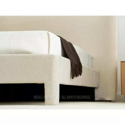 Gepolstertes Doppelbett 160x200 JANINE - beige