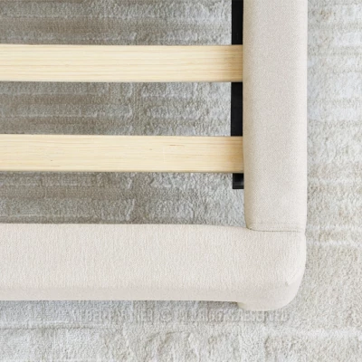 Gepolstertes Doppelbett 160x200 JANINE - beige
