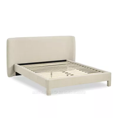 Gepolstertes Doppelbett 160x200 JANINE - beige