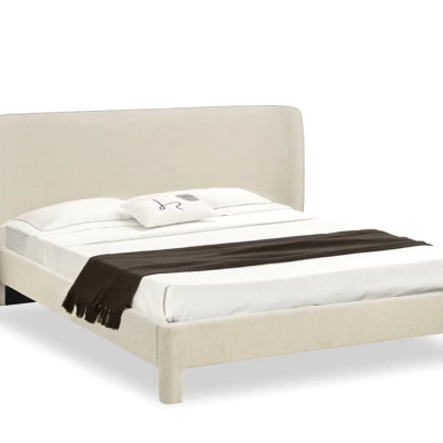 Gepolstertes Doppelbett 160x200 JANINE - beige