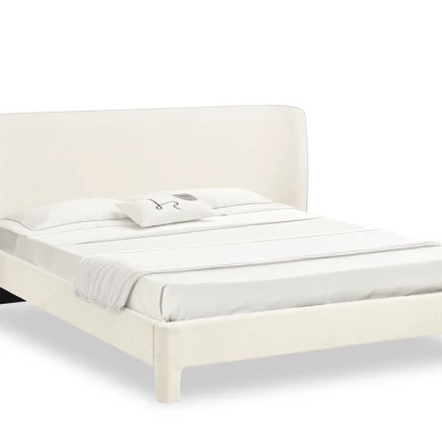 Gepolstertes Doppelbett 180x200 JANINE - Creme