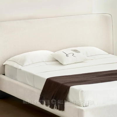 Gepolstertes Doppelbett 180x200 JANINE - Creme