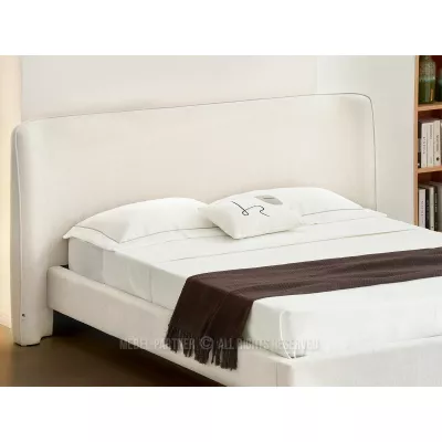 Gepolstertes Doppelbett 180x200 JANINE - Creme