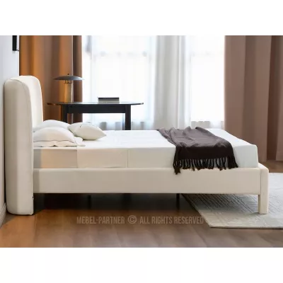 Gepolstertes Doppelbett 180x200 JANINE - Creme
