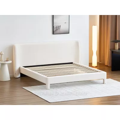 Gepolstertes Doppelbett 180x200 JANINE - Creme
