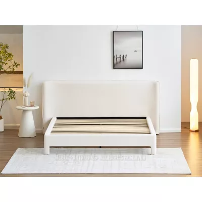 Gepolstertes Doppelbett 180x200 JANINE - Creme